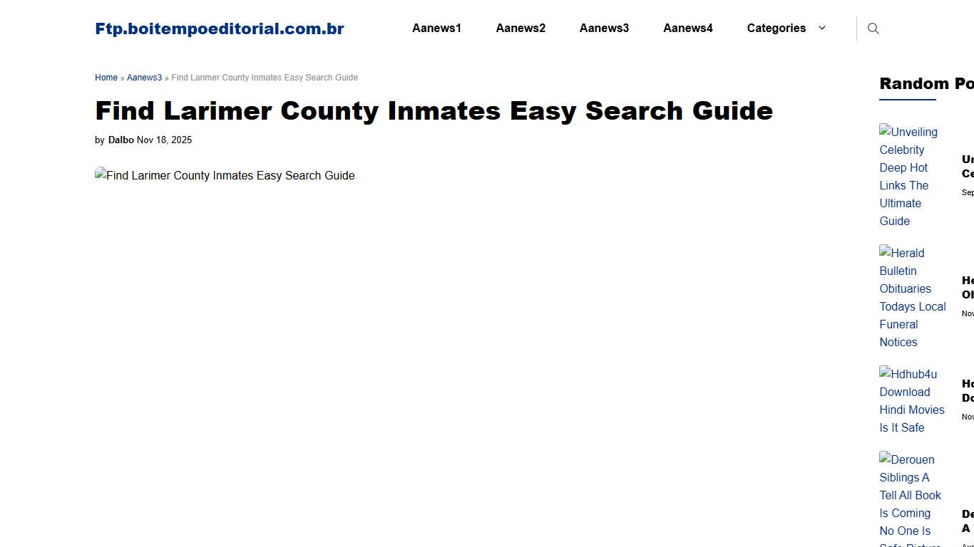 Find Larimer County Inmates Easy Search Guide