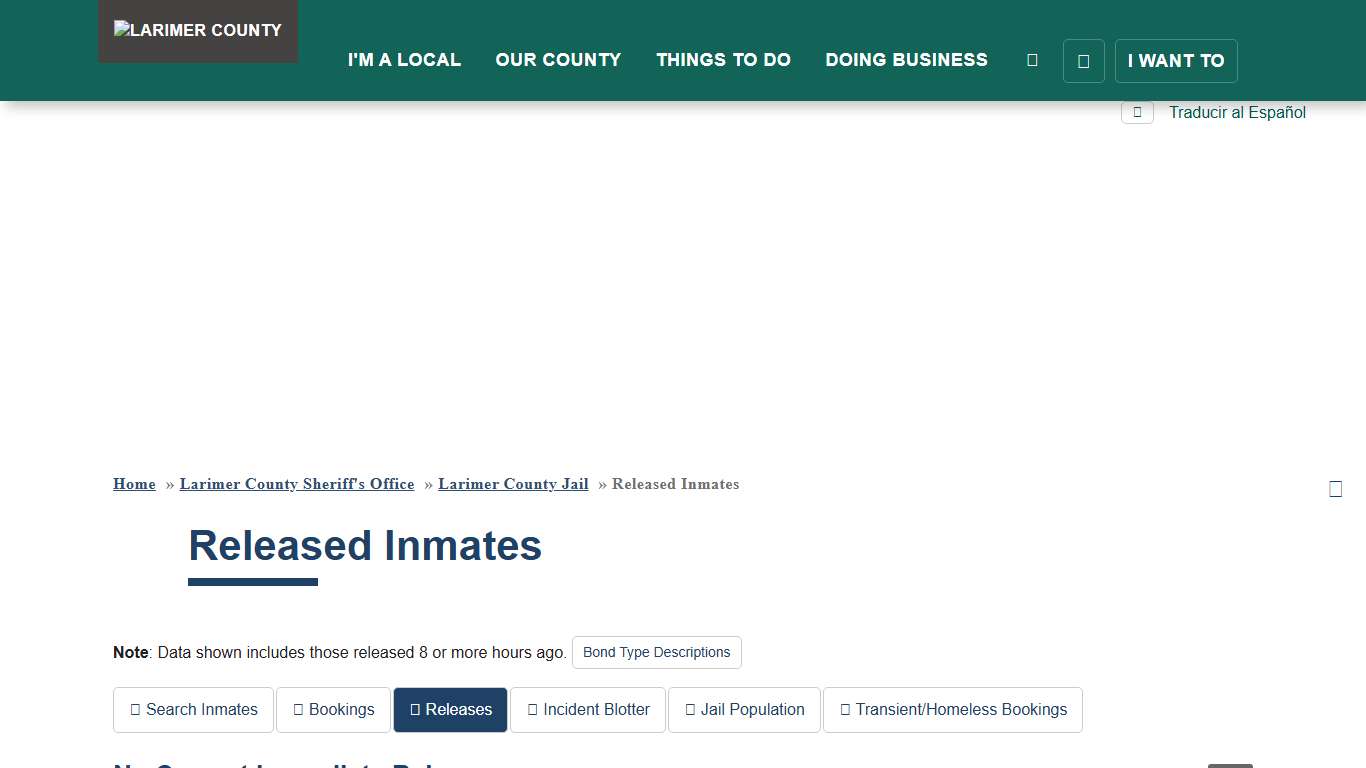 Released Inmates Larimer County